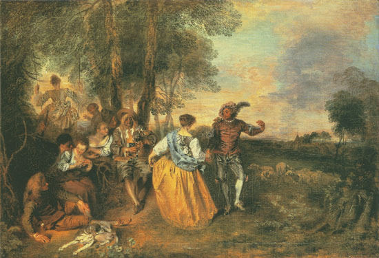 the herdsmen à Jean-Antoine Watteau