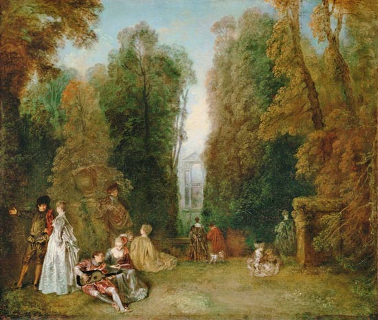 the perspective à Jean-Antoine Watteau