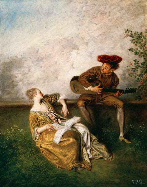 Watteau / The Singing Lesson / c.1717/8 à Jean-Antoine Watteau