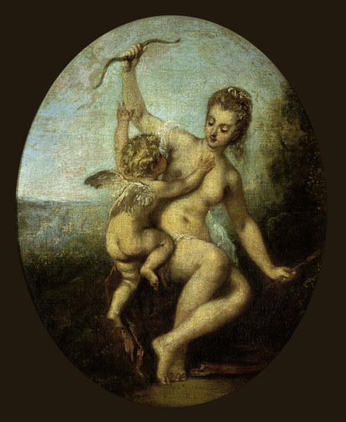 Watteau / Venus disarms Amor à Jean-Antoine Watteau