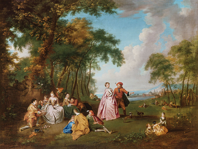 Célébration rurale. à Jean-Antoine Watteau (successeurs)