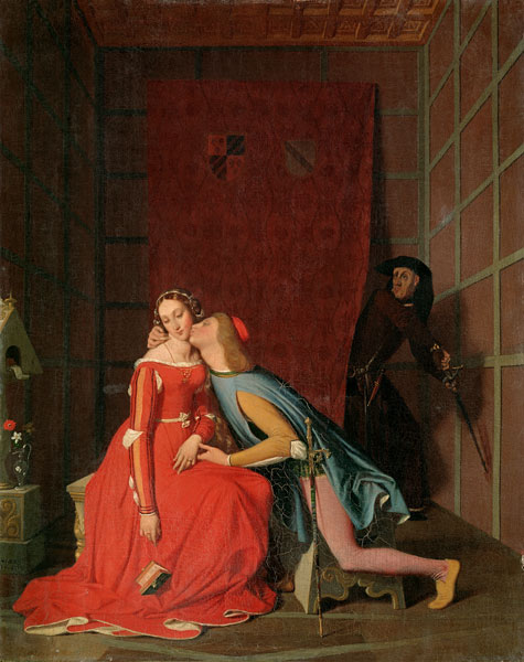 Paolo and Francesca da Rimini à Jean Auguste Dominique Ingres