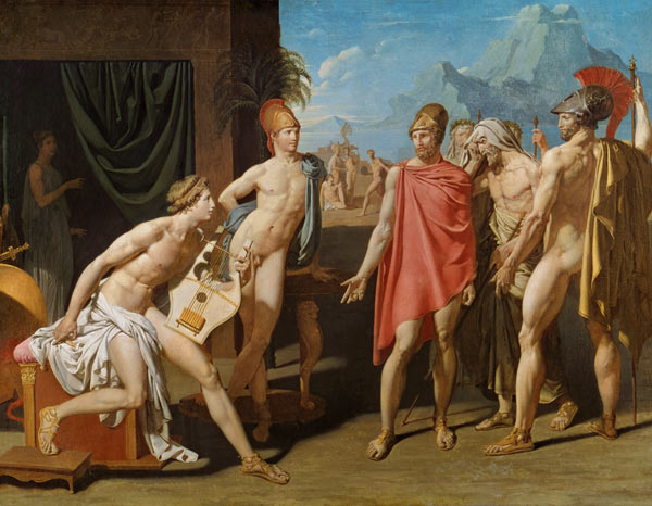 Achille recevant les ambassadeurs d'Agamemmnon. à Jean Auguste Dominique Ingres