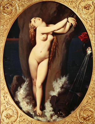 Angelica in Chains, 1859 (oil on canvas) à Jean Auguste Dominique Ingres