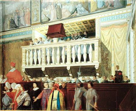 Cantoria in the Sistine Chapel à Jean Auguste Dominique Ingres