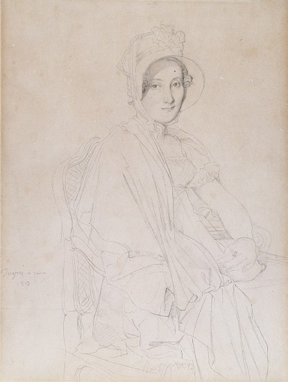 Portrait of Marie Marcoz, later Vicomtesse de Senonnes de Senonnes à Jean Auguste Dominique Ingres