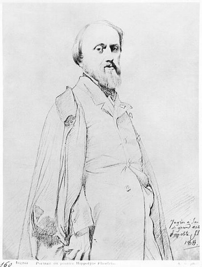 Portrait of the painter Hippolyte Flandrin à Jean Auguste Dominique Ingres