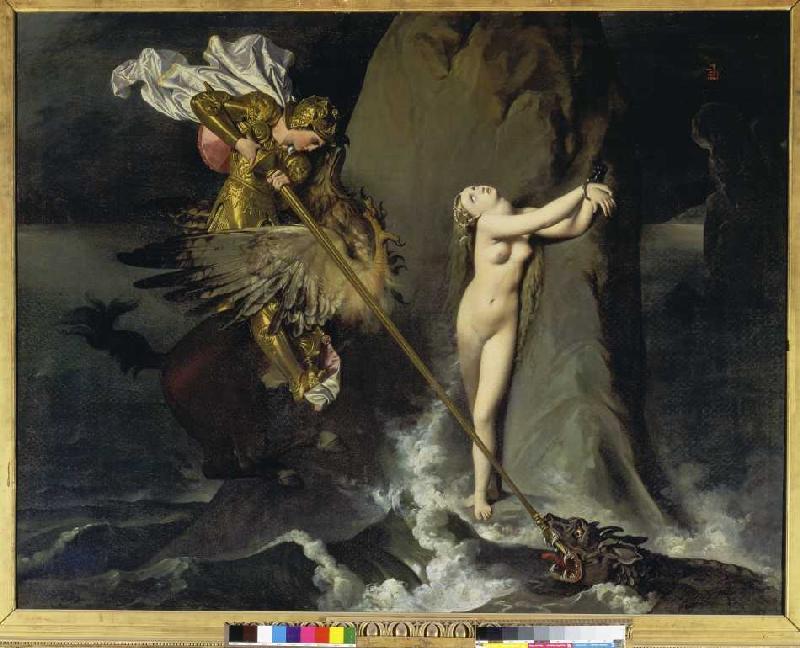 Roger libère Angélique. à Jean Auguste Dominique Ingres