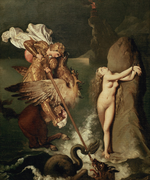 Ruggero rescues Angelica à Jean Auguste Dominique Ingres