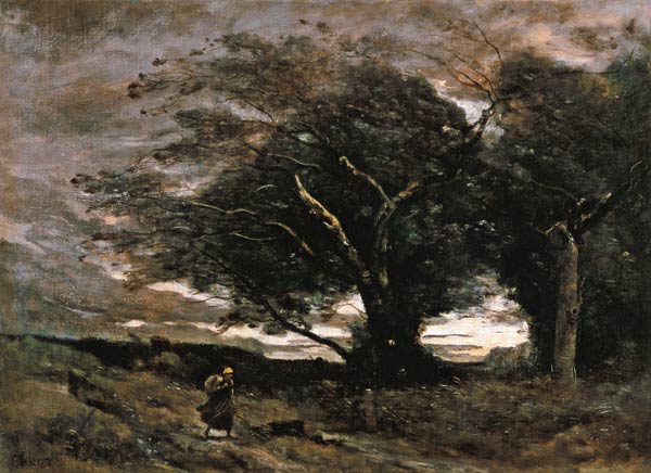 Gust of Wind à Jean-Baptiste-Camille Corot