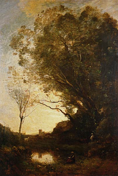 The Evening à Jean-Baptiste-Camille Corot