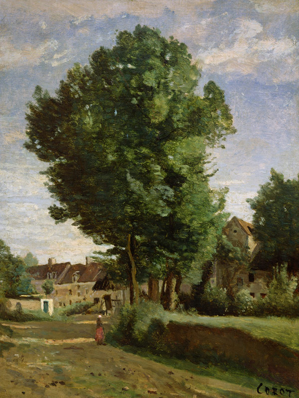Outskirts of a village near Beauvais à Jean-Baptiste-Camille Corot