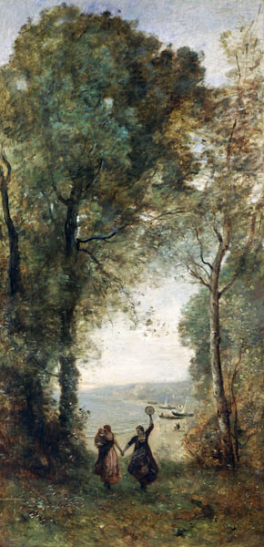Reminiscence of the Beach of Naples à Jean-Baptiste-Camille Corot