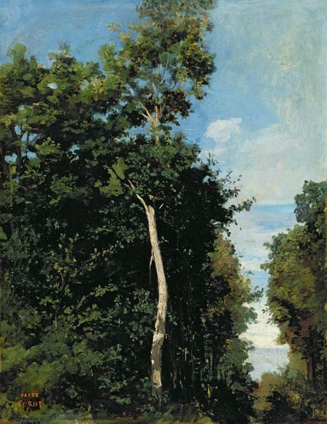 The Wood on the Cote de Grace in Honfleur à Jean-Baptiste-Camille Corot