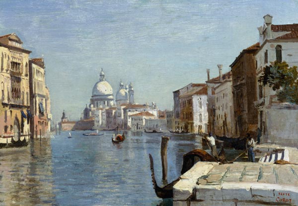 Venice - View of Campo della Carita looking towards the Dome of the Salute à Jean-Baptiste-Camille Corot
