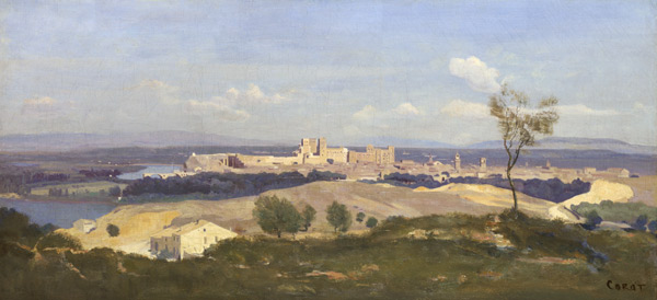 Avignon from the West à Jean-Baptiste-Camille Corot
