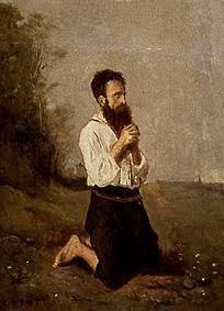 paysan priant à Jean-Baptiste-Camille Corot