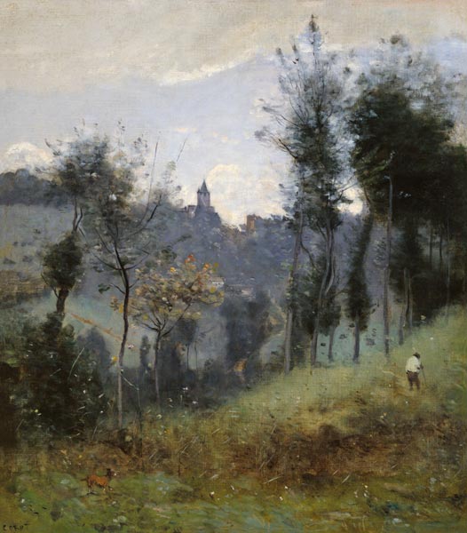 Canteleu near Rouen à Jean-Baptiste-Camille Corot