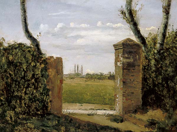 C.Corot / Entree de ferme Bois-Guillaume à Jean-Baptiste-Camille Corot