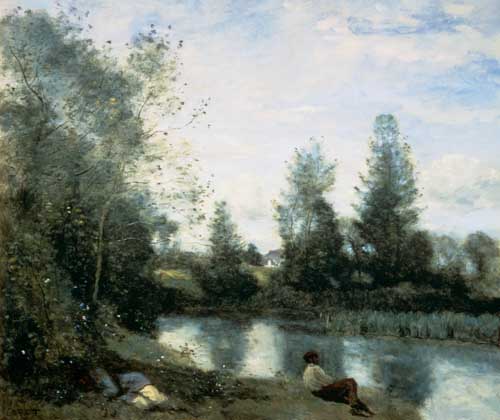 À la rive de fleuve à Jean-Baptiste-Camille Corot