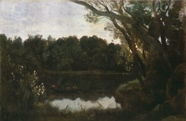 Der Teich von Ville d'Avray am Abend à Jean-Baptiste-Camille Corot