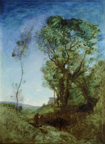 La villa italienne. à Jean-Baptiste-Camille Corot