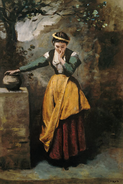 Dreamer at the Fountain à Jean-Baptiste-Camille Corot