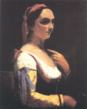 l'Italienne. La femme avec la douille jaune à Jean-Baptiste-Camille Corot