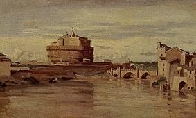Rome, Tibre et château d'ange à Jean-Baptiste-Camille Corot
