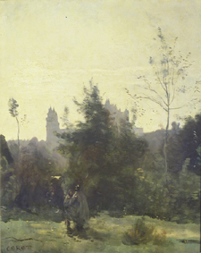 Das Schloss Pierrefonds à Jean-Baptiste-Camille Corot