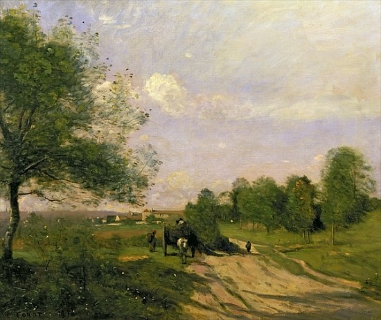 The Wagon, Souvenir of Saintry à Jean-Baptiste-Camille Corot