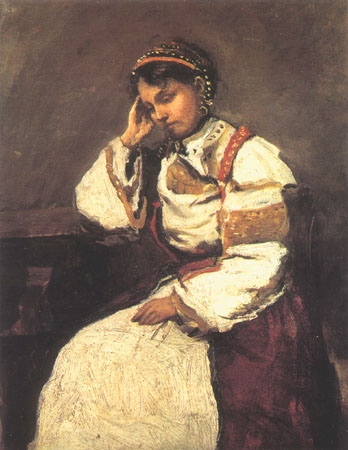 la gitane rêvant à Jean-Baptiste-Camille Corot
