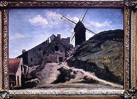 A Windmill at Montmartre à Jean-Baptiste-Camille Corot