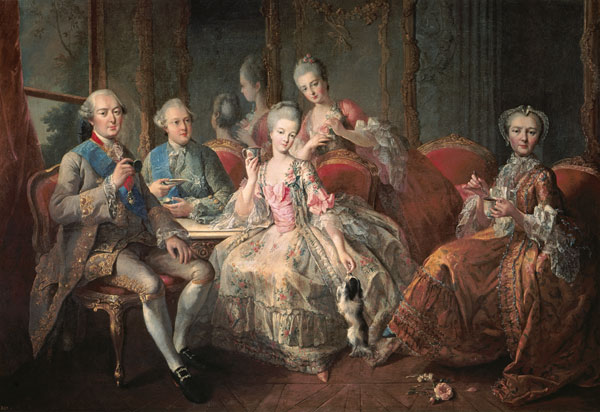 The Penthievre Family or The Cup of Chocolate à Jean-Baptiste Charpentier l'ancien
