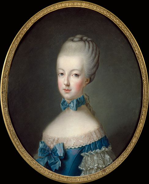 Portrait of Marie-Antoinette de Habsbourg-Lorraine (1750-93) after the painting by Joseph Ducreux (1 à Jean-Baptiste Charpentier l'ancien