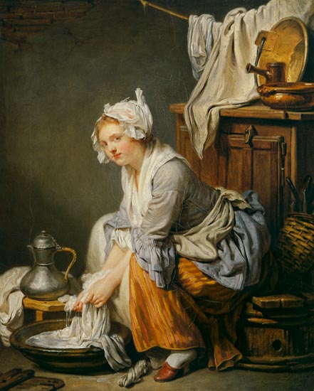 the laundress à Jean Baptiste Greuze