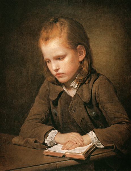 boy with schoolbook à Jean Baptiste Greuze