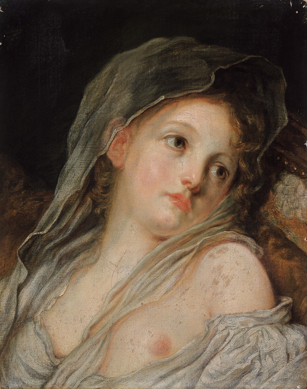 J.B.Greuze, Kopf eines jungen Maedchens à Jean Baptiste Greuze