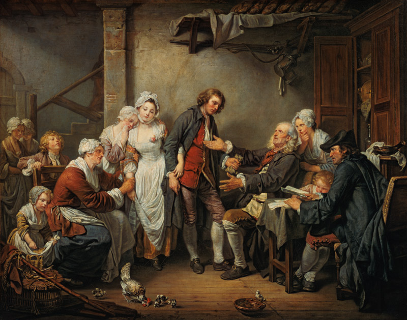 The Village Agreement à Jean Baptiste Greuze