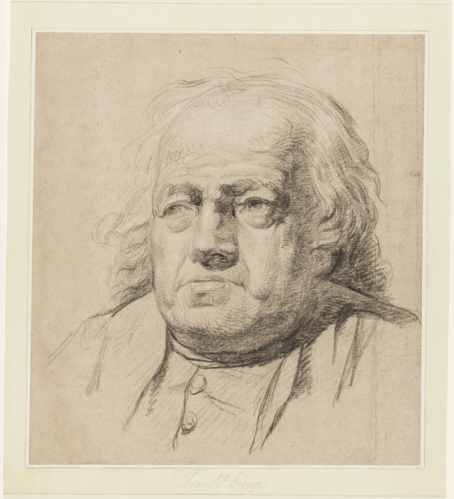 Half-Length Portrait of an Old Man à Jean Baptiste Greuze