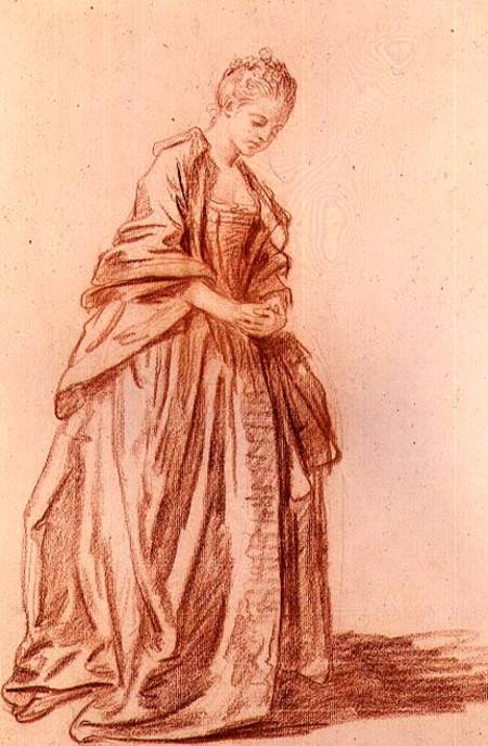 Draped female figure à Jean Baptiste Greuze