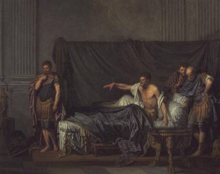 The Emperor Severus Rebuking his Son, Caracalla, for Wanting to Assassinate Him à Jean Baptiste Greuze