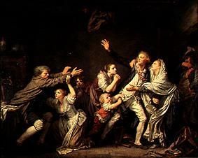 La malédiction paternelle (ou : Le fils ingrat) à Jean Baptiste Greuze