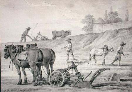 Ploughing the Fields à Jean-Baptiste Huet