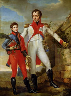 Louis Bonaparte (1778-1846) King of Holland and Louis Napoleon (1804-31) Crown Prince of Holland, c. à Jean Baptiste Joseph Wicar