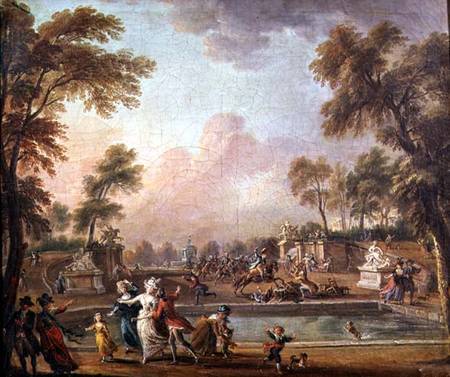 The Charge of the Prince of Lambesc (1751-1825) in the Tuileries Gardens à Jean-Baptiste Lallemand