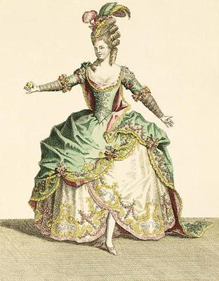 Costume for Venus in several operas, engraved by the artist, c.1780 (engraving) à Jean-Baptiste Martin