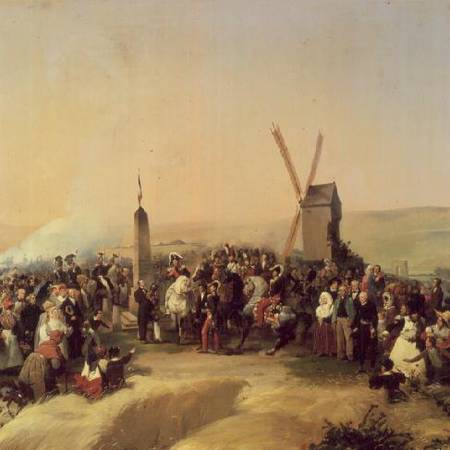 Louis-Philippe (1773-1850) Visiting the Battlefield of Valmy on 8th June à Jean Baptiste Mauzaisse