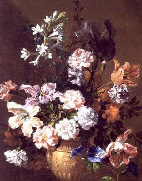 Still Life of carnations and tulips