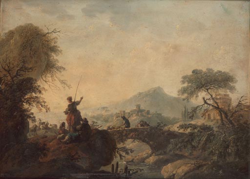Landschaft mit Figuren à Jean-Baptiste Pillement